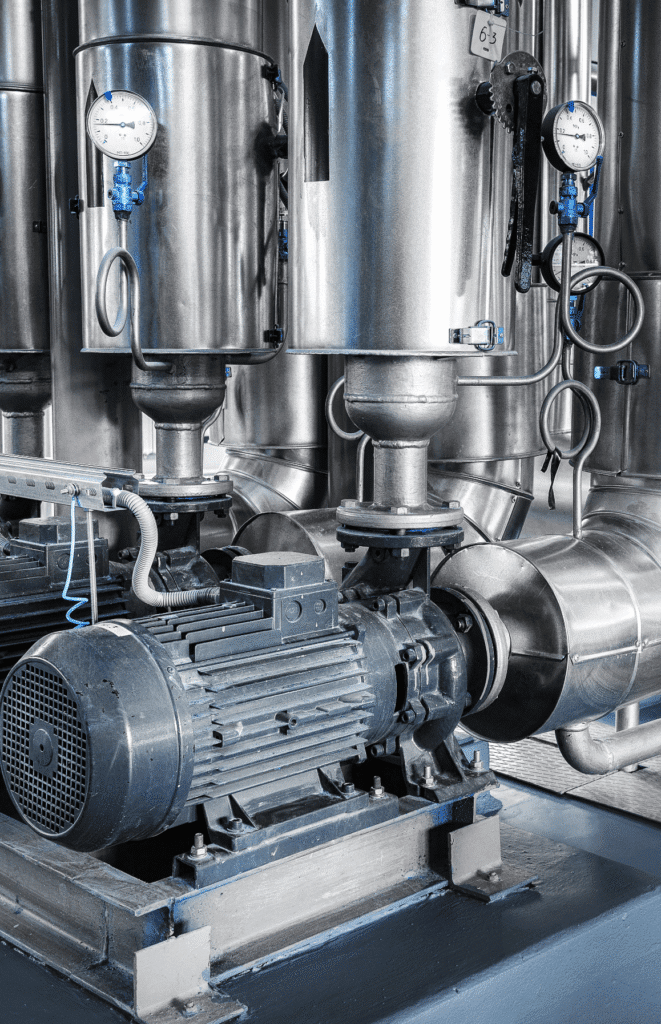 softstarter with a motor and pump