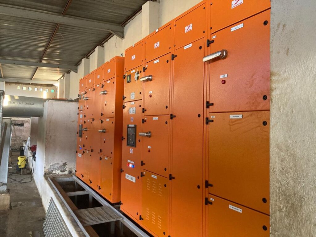 panels installed for vsd's and commissioning of pumphouse